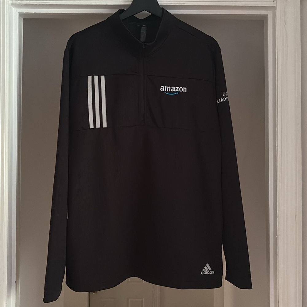 Adidas 1/4 Zip Pullover with Amazon Embroidered Logo